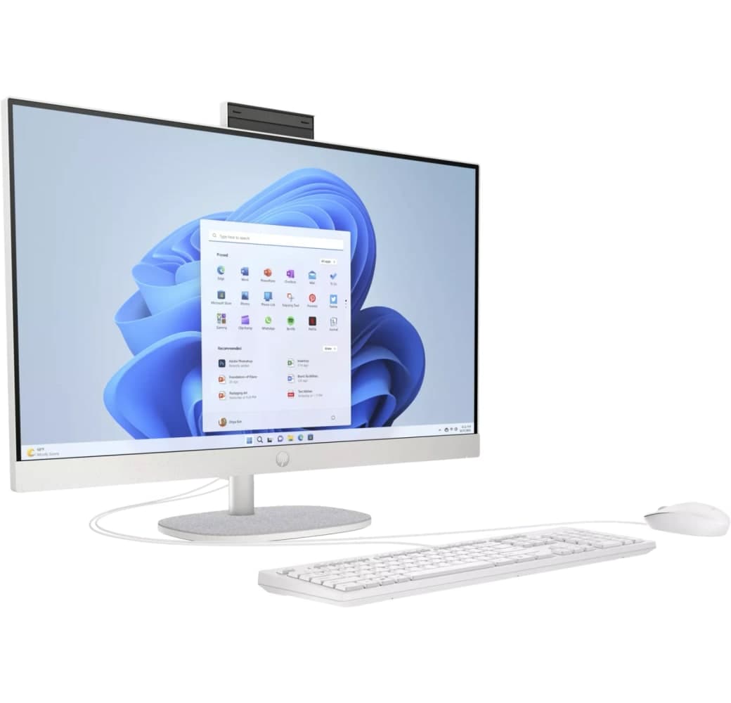 White HP 27-cr0375ng All-in-One - 27" - AMD Ryzen™ 7 7730U - 16GB - 1TB SSD - AMD Radeon™ Graphics - German (QWERTZ).2