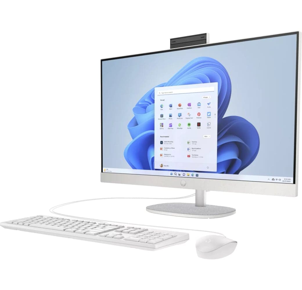 White HP 27-cr0375ng All-in-One - 27" - AMD Ryzen™ 7 7730U - 16GB - 1TB SSD - AMD Radeon™ Graphics - German (QWERTZ).3