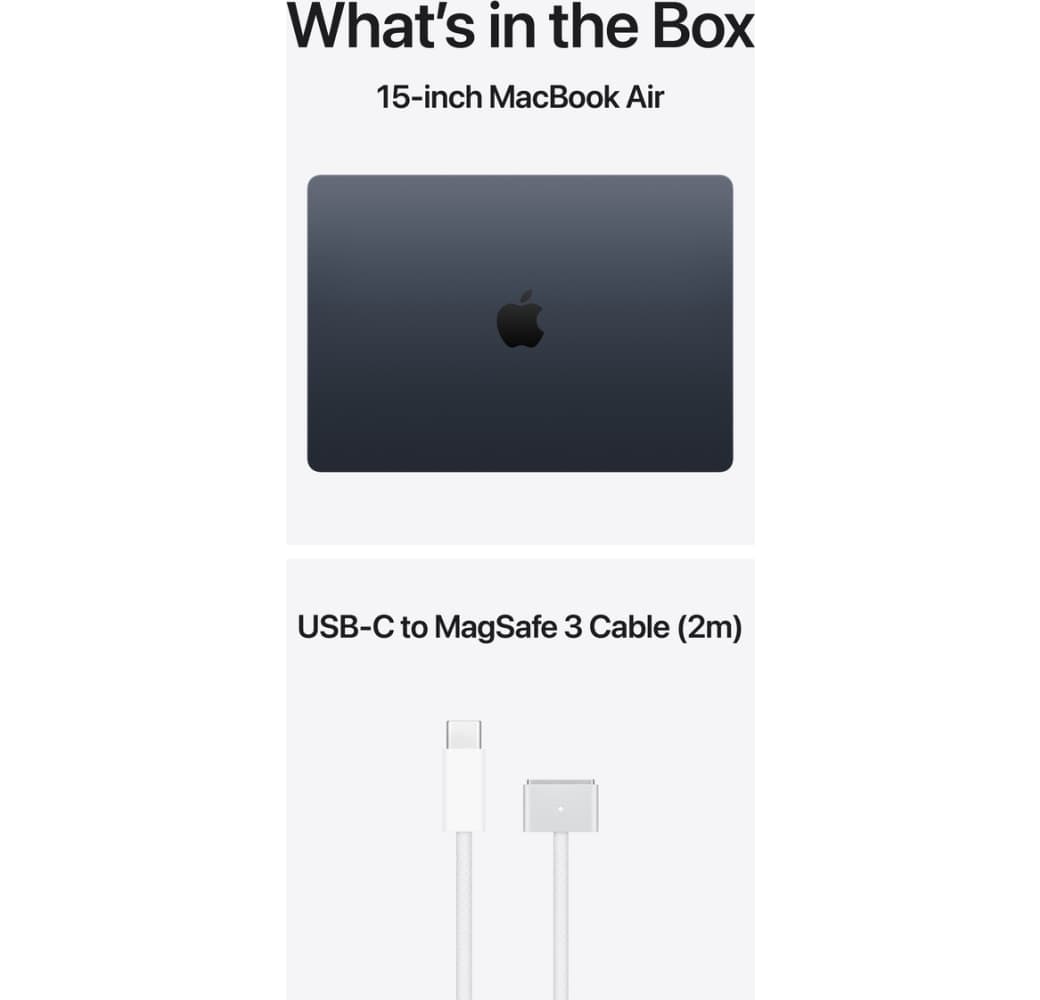 Midnight Apple MacBook Air 15" Laptop - M5 10-Core - 16 GB - 1 TB SSD - 10-Core-CPU - Englisch (QWERTY).3