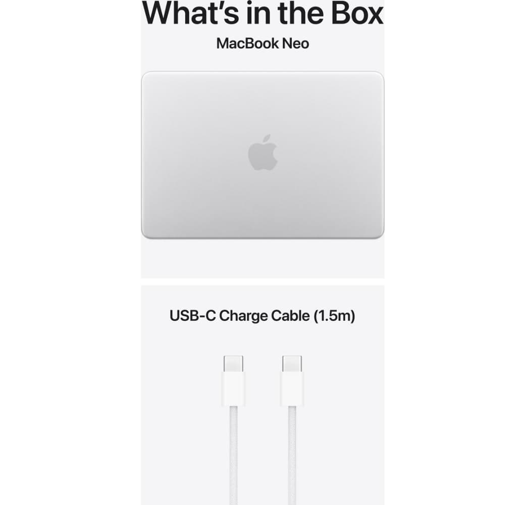 Silver Apple MacBook Neo 13" Laptop - A18 Pro 6-core - 8GB - 256GB SSD - 5-core CPU - German (QWERTZ).3