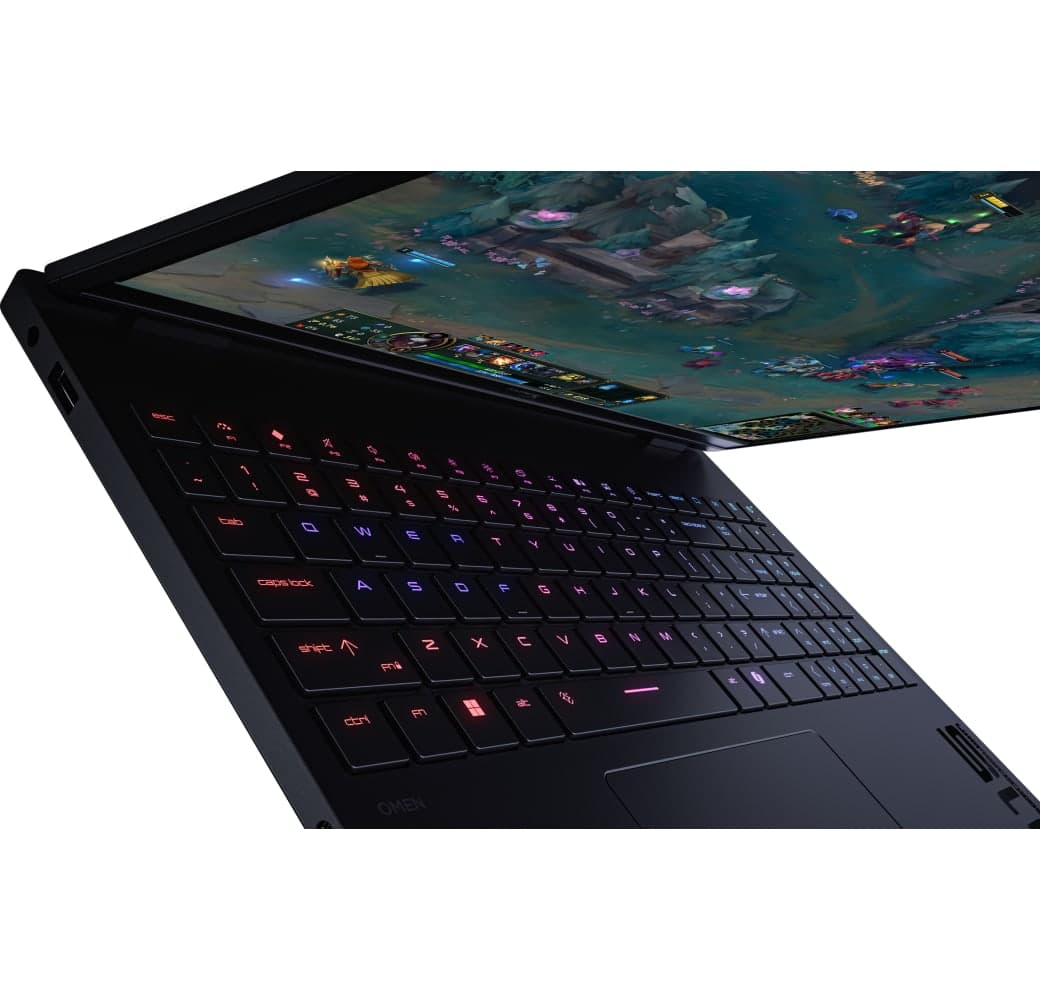 Black HP HyperX OMEN 15-gb0058ng Laptop - AMD Ryzen™ 5 240 - 16GB - 512GB SSD - NVIDIA® GeForce® RTX™ 5060 - German (QWERTZ).6