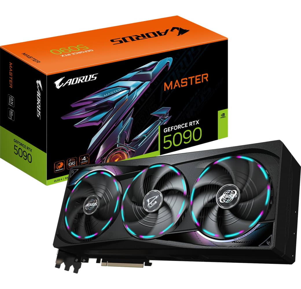 Black Gigabyte GeForce RTX 5090 Aorus MASTER 32G Graphic Card.1