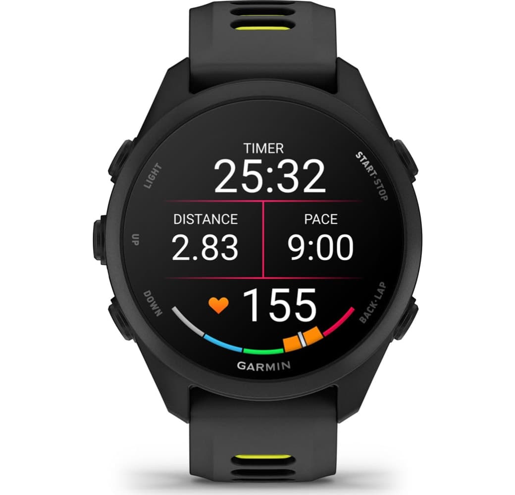 Schwarz Garmin Forerunner 170 Smartwatch, Gehäuse aus faserverstärktem Polymer, 42,6 mm.4