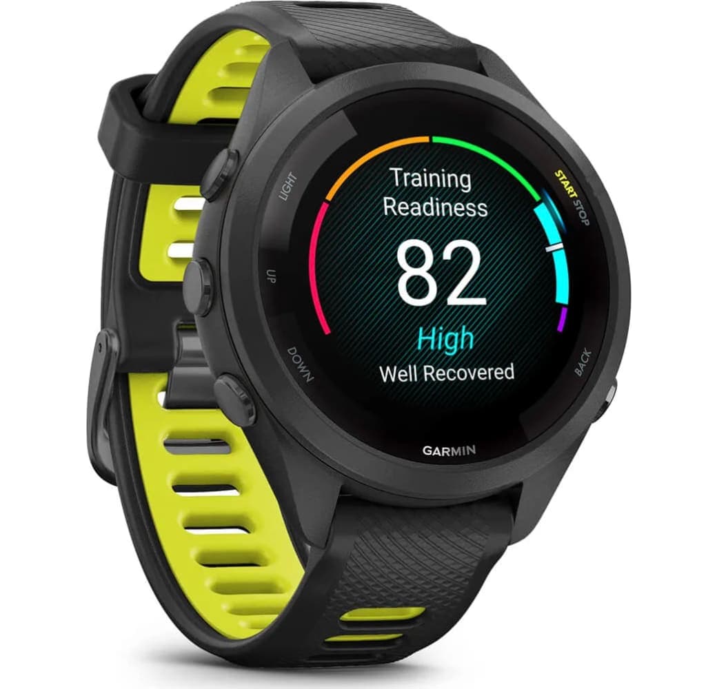 Black/Yellow Garmin Forerunner 265s Smartwatch, Fiber reinforced polymer Case, 42mm.3