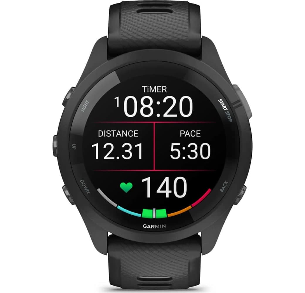 Black/Light Grey Garmin Forerunner 265 Smartwatch, Fiber reinforced polymer Case, 46mm.2