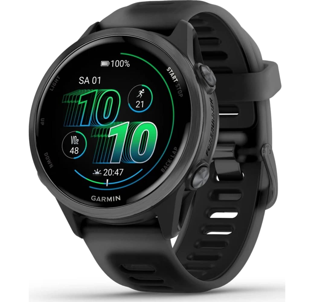 Schwarz Garmin Forerunner 570 Smartwatch, Gehäuse aus faserverstärktem Polymer, 42 mm.1