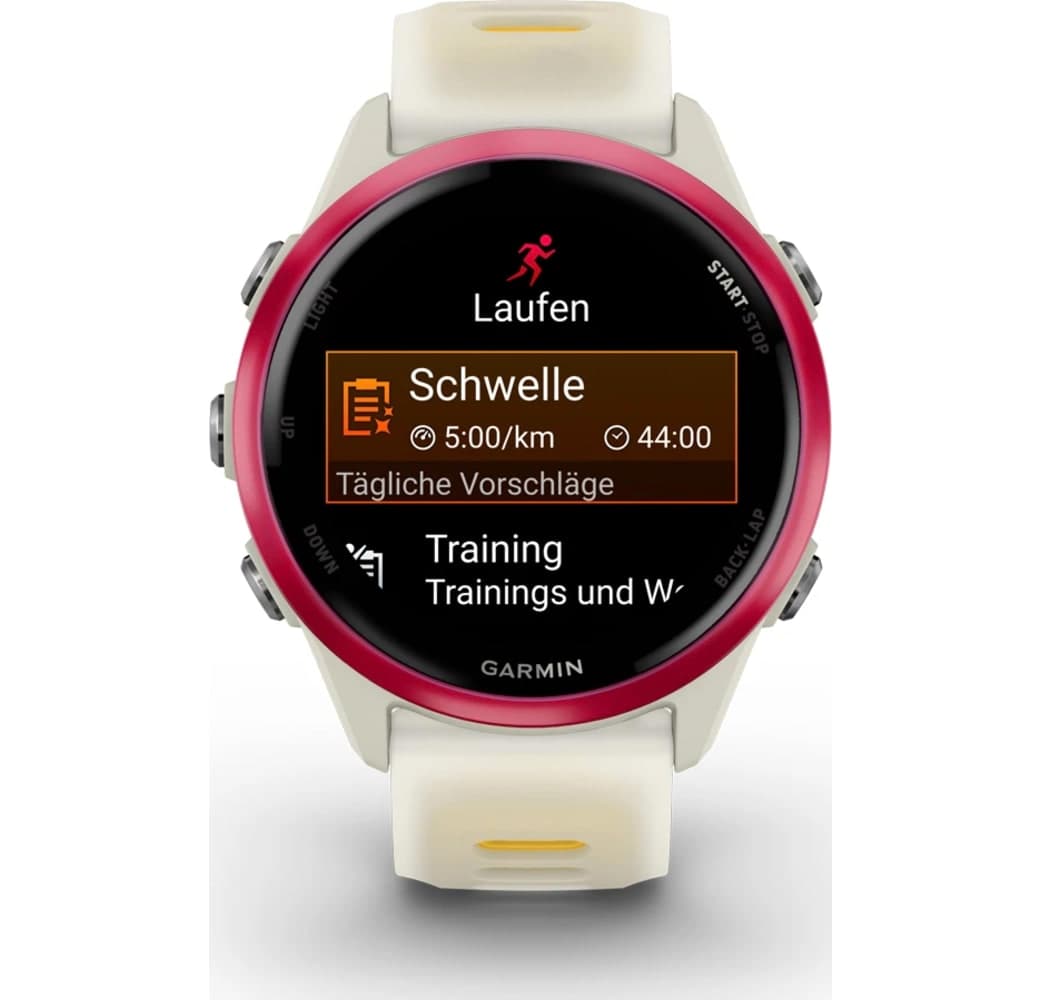 Knochen/Himbeere Garmin Forerunner 570 Smartwatch, Gehäuse aus faserverstärktem Polymer, 42 mm.2