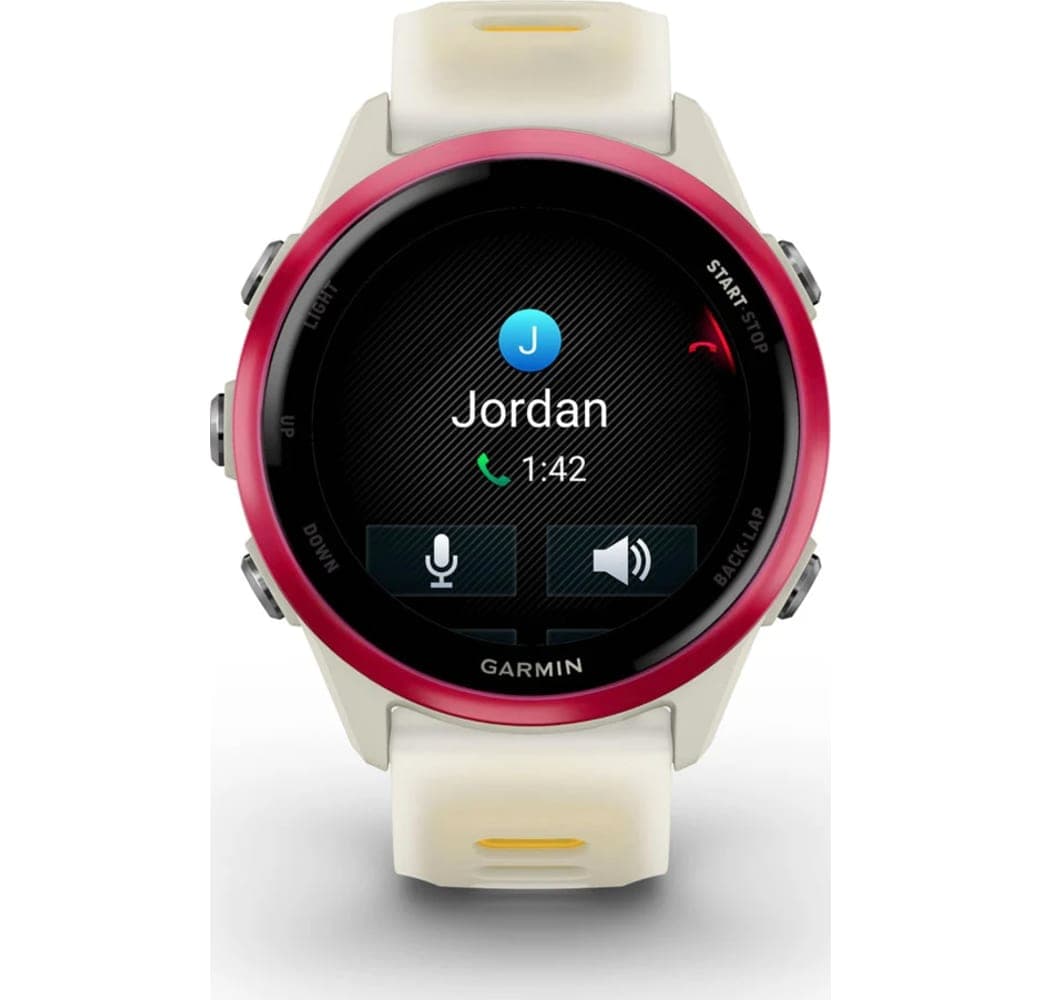 Knochen/Himbeere Garmin Forerunner 570 Smartwatch, Gehäuse aus faserverstärktem Polymer, 42 mm.4
