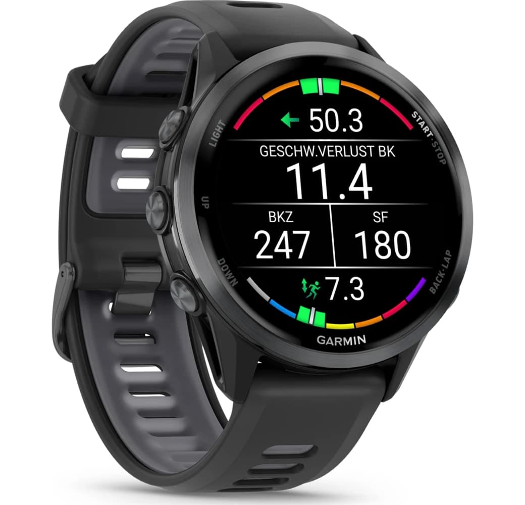 Schwarz Garmin Forerunner 970 Smartwatch, Gehäuse aus faserverstärktem Polymer, 47 mm.3