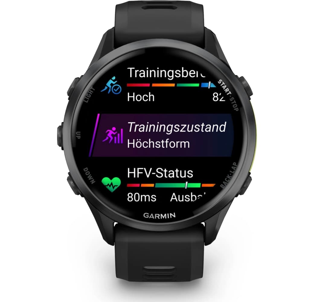 Schwarz Garmin Forerunner 970 Smartwatch, Gehäuse aus faserverstärktem Polymer, 47 mm.6