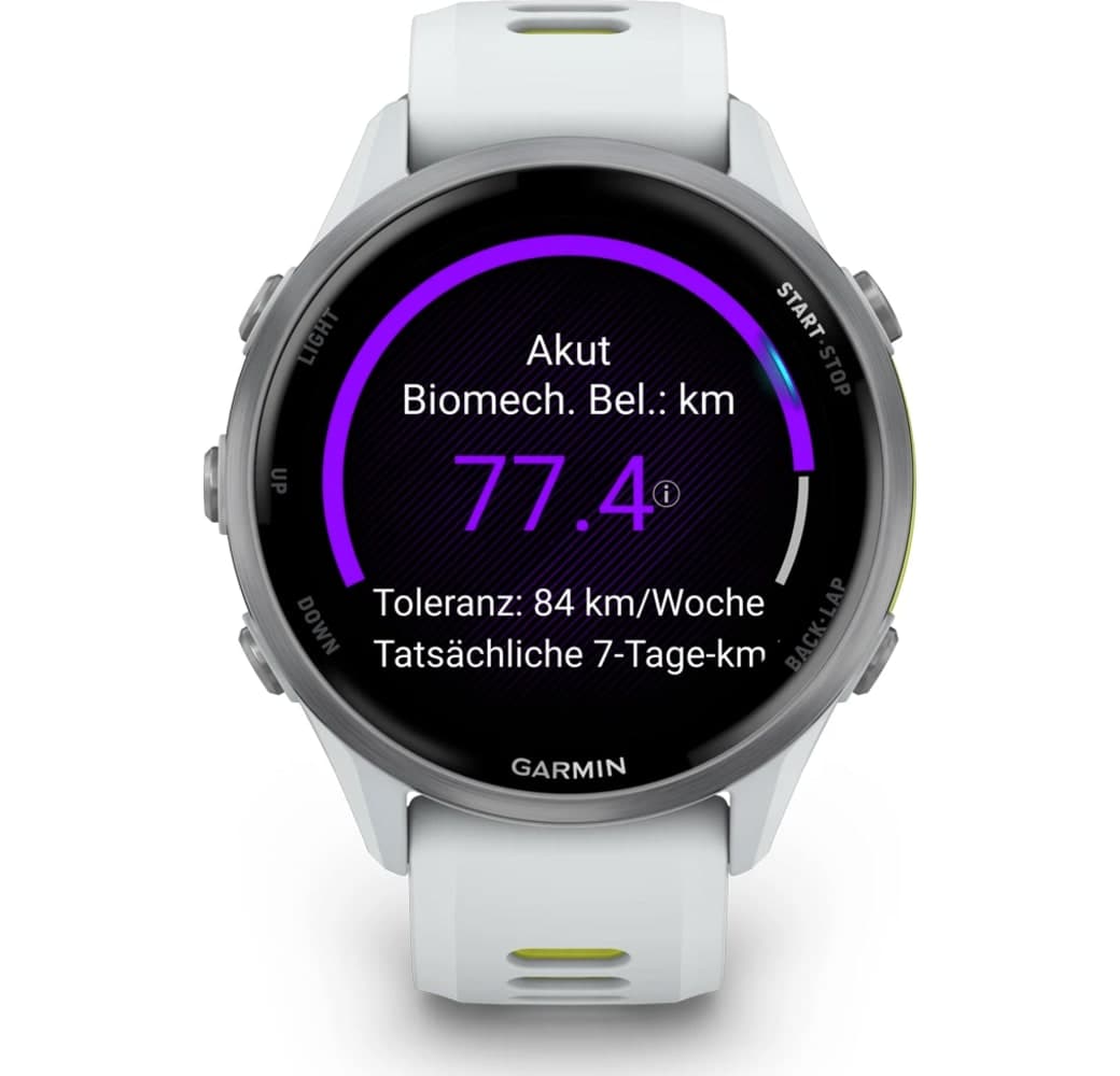 White/Yellow Garmin Forerunner 970 Smartwatch, Fiber reinforced polymer Case, 47mm.4