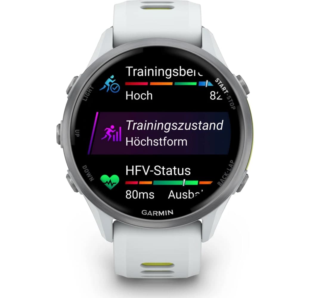 White/Yellow Garmin Forerunner 970 Smartwatch, Fiber reinforced polymer Case, 47mm.5
