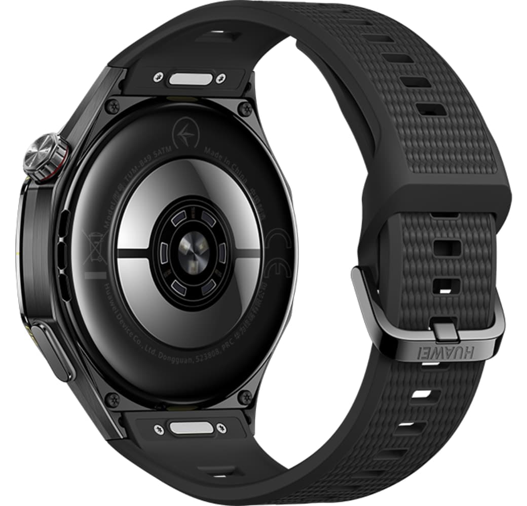 Schwarz Huawei WATCH GT 7 Pro Smartwatch, Vorderseite aus Titanlegierung, Rückseite aus schwarzer Keramik, 46 mm.4