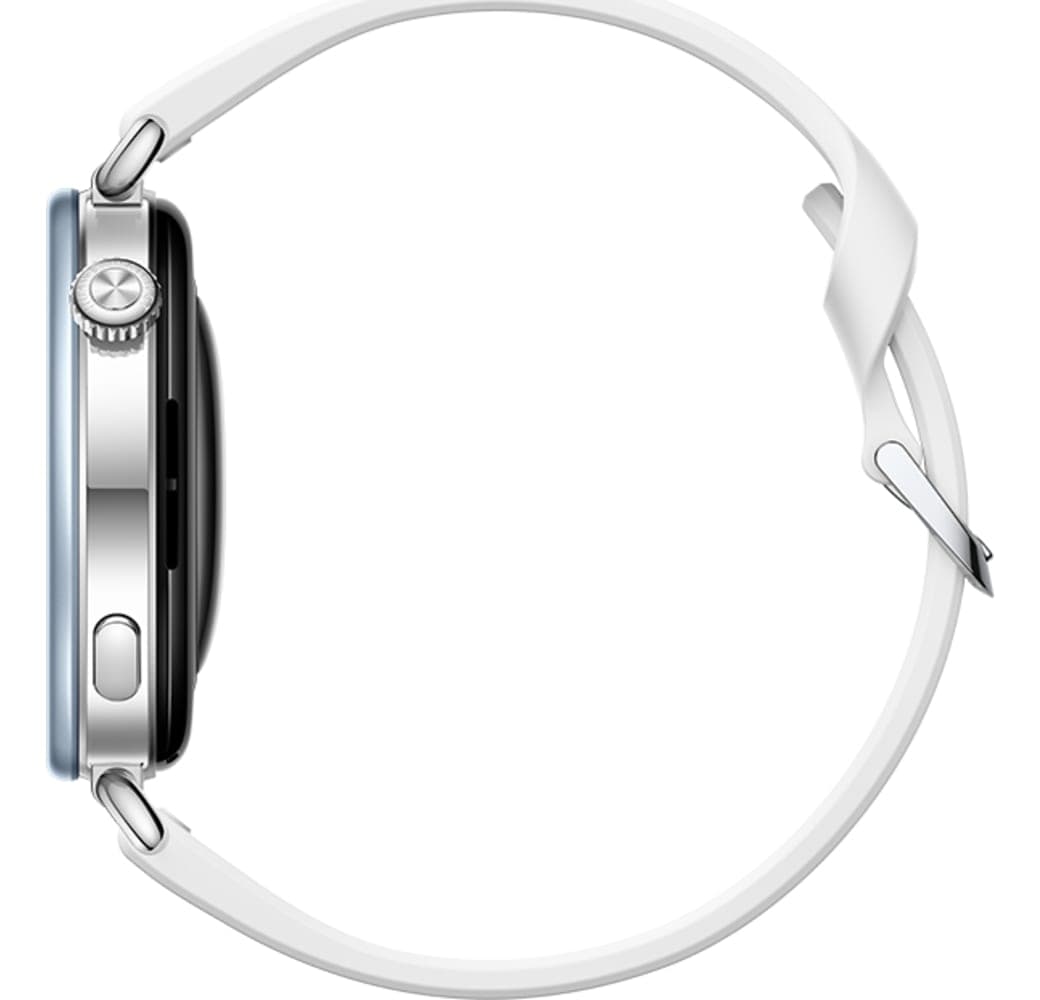 Blauw Huawei WATCH GT 7 Smartwatch, roestvrijstalen voorkant, zwarte plastic achterkant, 41 mm.5