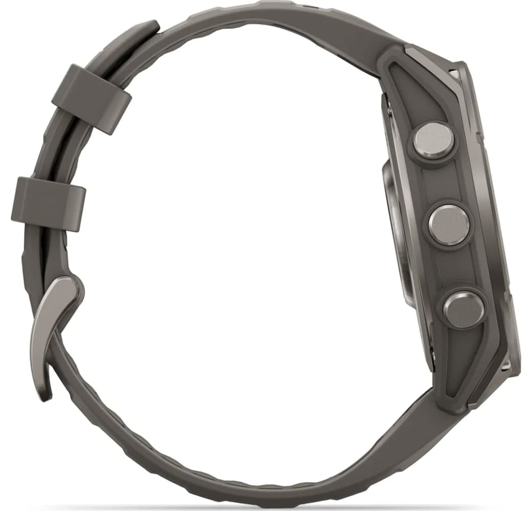 Kieselgrau Garmin Fenix 9 Smartwatch, Gehäuse aus faserverstärktem Polymer mit Titanlünette, 47 mm.5