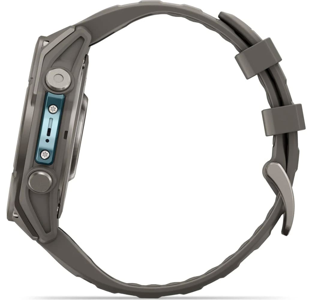 Kieselgrau Garmin Fenix 9 Smartwatch, Gehäuse aus faserverstärktem Polymer mit Titanlünette, 47 mm.11