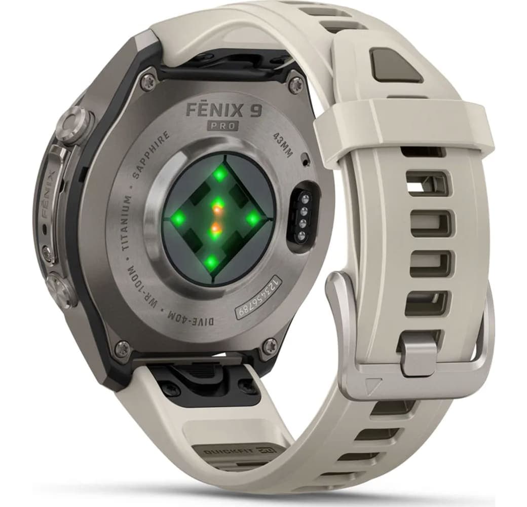 Gris/Arenisca Reloj inteligente Garmin Fenix 9 Pro, caja de titanio, 43 mm.10