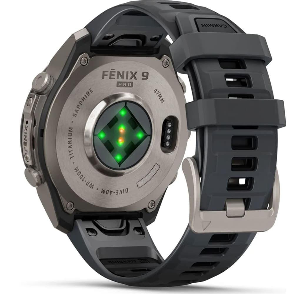 Grafiet Garmin Fenix 9 Pro smartwatch, titanium kast, 47 mm.10