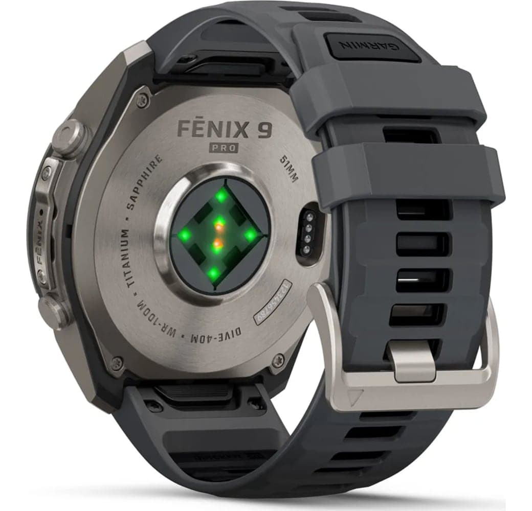 Graphite Garmin Fenix 9 Pro Smartwatch, Titanium case, 51mm.10