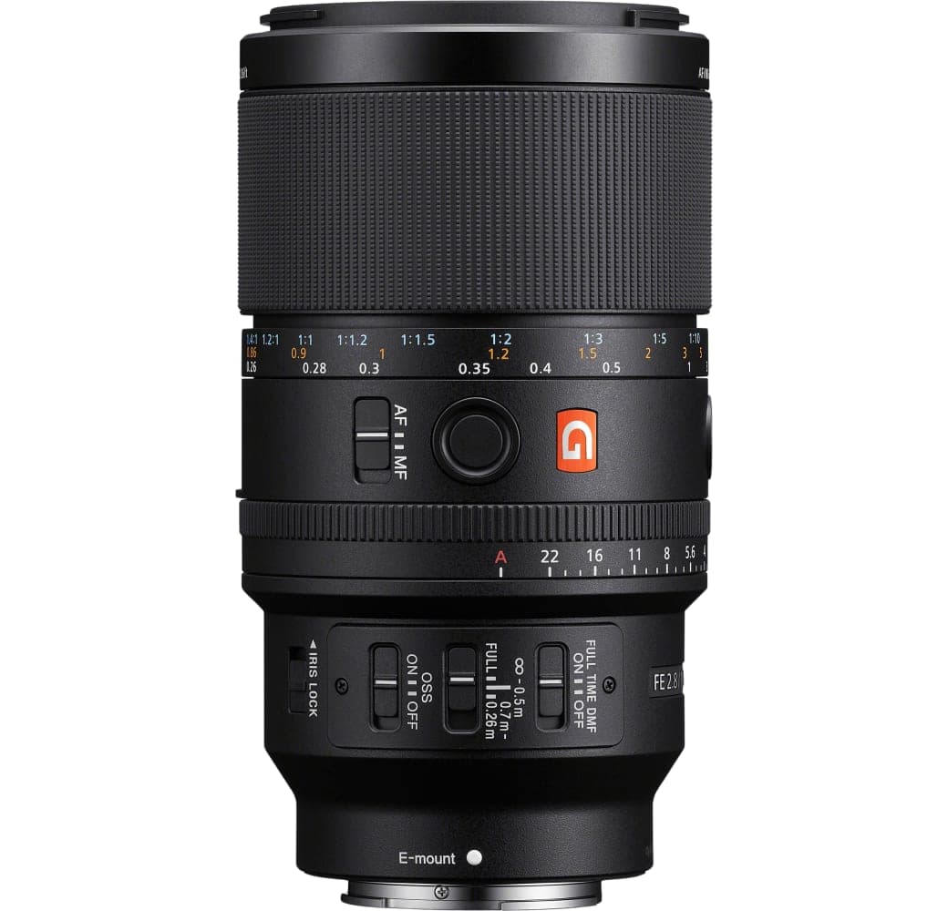 Black Sony FE 100mm f/2.8 Macro GM.2