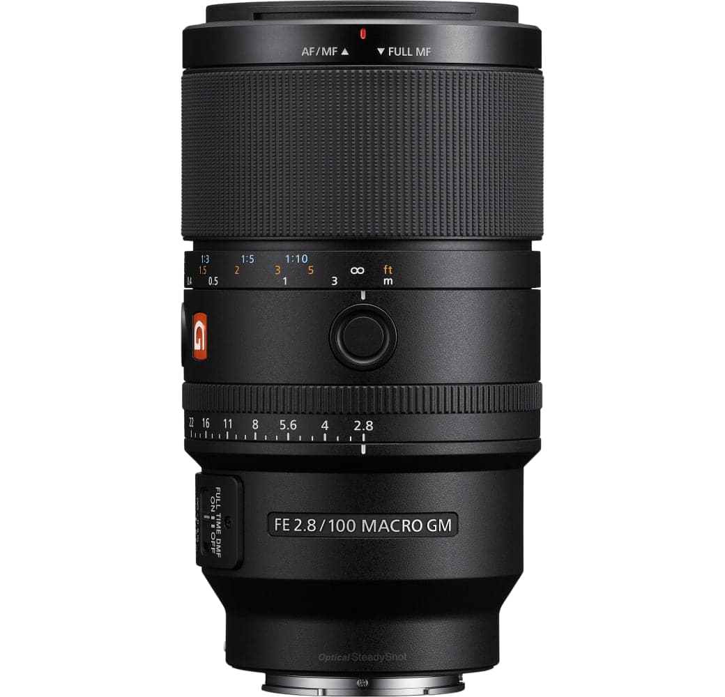 Black Sony FE 100mm f/2.8 Macro GM.3