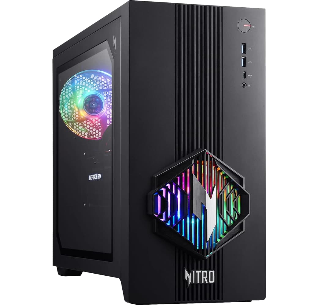 Schwarz Acer Nitro 30 (N30-100) Desktop-PC – AMD Ryzen™ 7 8700F – 16 GB RAM – 1 TB SSD – AMD RX 9070 XT.1