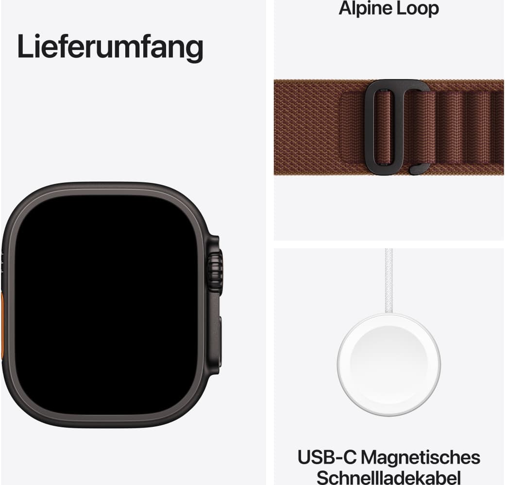 Burgund Apple Ultra 4 GPS + Cellular, Titangehäuse, Alpine Loop M, 49 mm.3