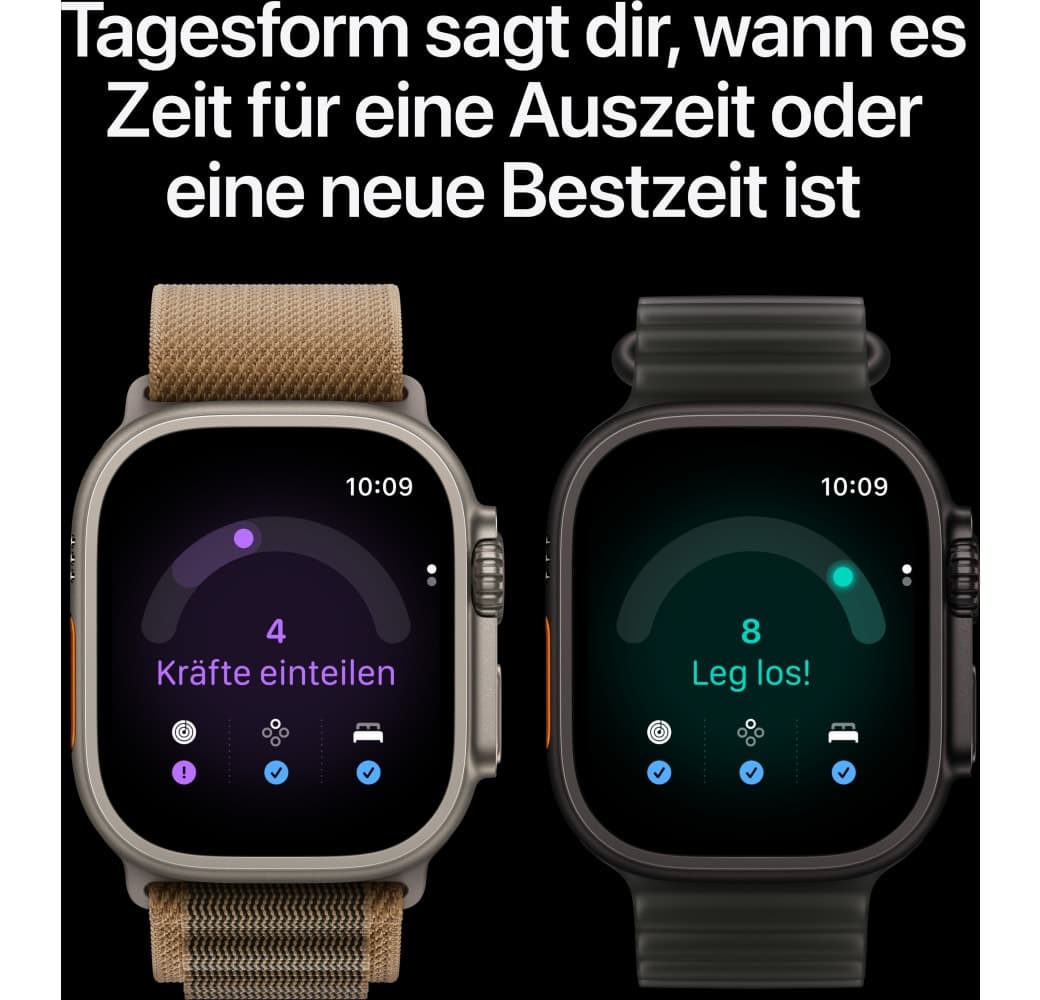 Durchscheinend Schwarz Apple Ultra 4 GPS + Cellular, Titangehäuse, Ocean-Armband, 49 mm.5