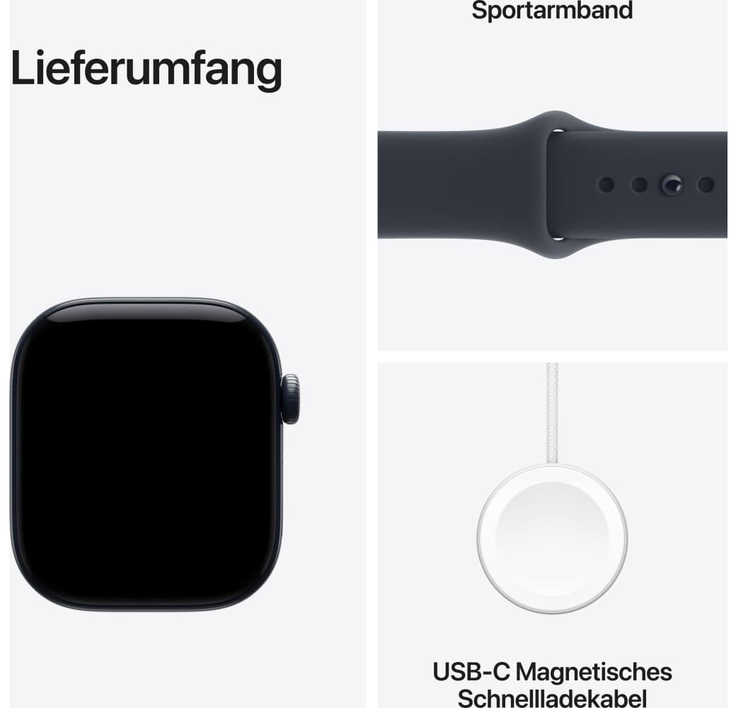Navy Blue Apple Series 12 GPS + Cellular, Ceramic Case, Sport Band M/L, 46mm.3