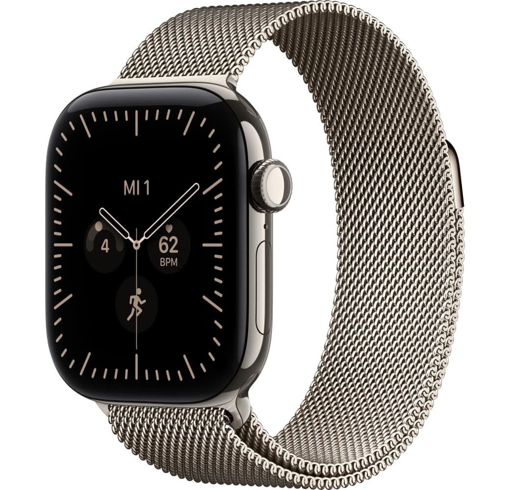 Natürlich Apple Series 12 GPS + Cellular, Titangehäuse, Milanaise-Armband, 42 mm.1