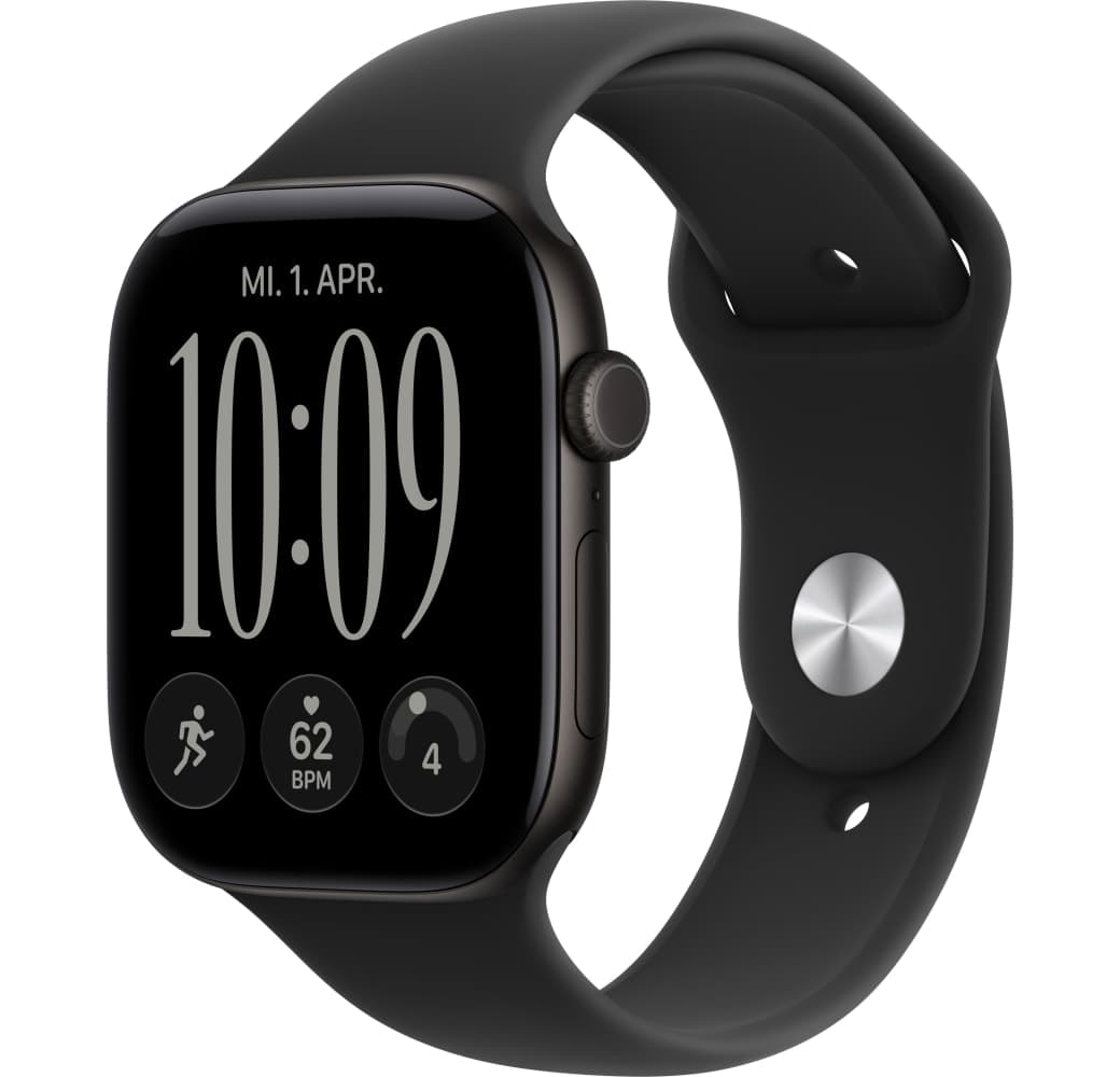 Black Apple Series 12 GPS + Cellular, Aluminium Case, Sport Band S/M, 46mm.1