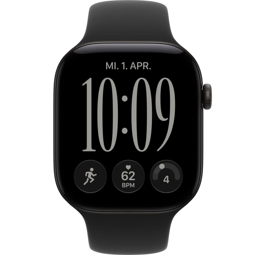 Black Apple Series 12 GPS + Cellular, Aluminium Case, Sport Band S/M, 46mm.2