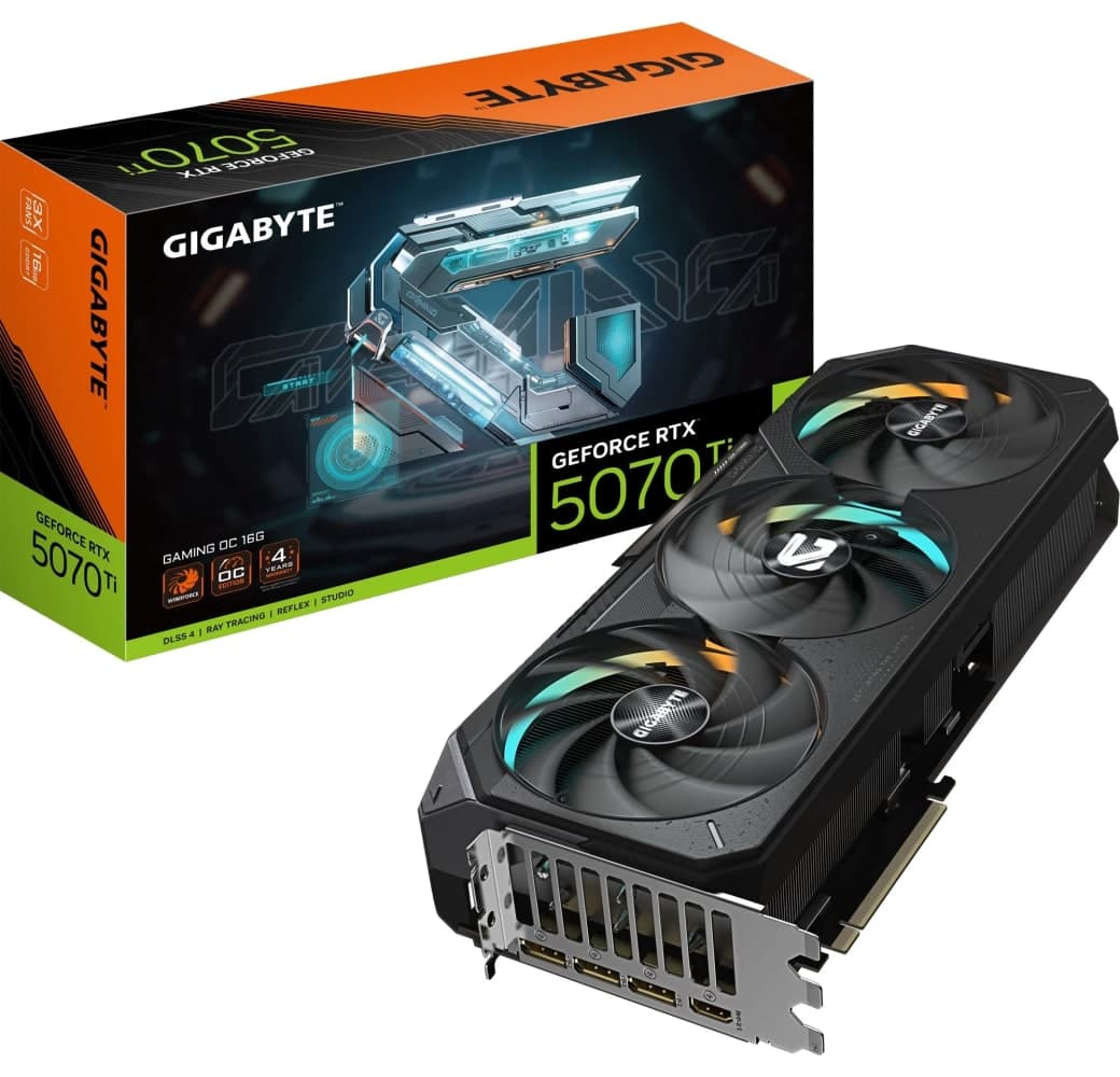 Black Gigabyte GeForce RTX 5070 Ti GAMING OC 16G Graphics Card.1