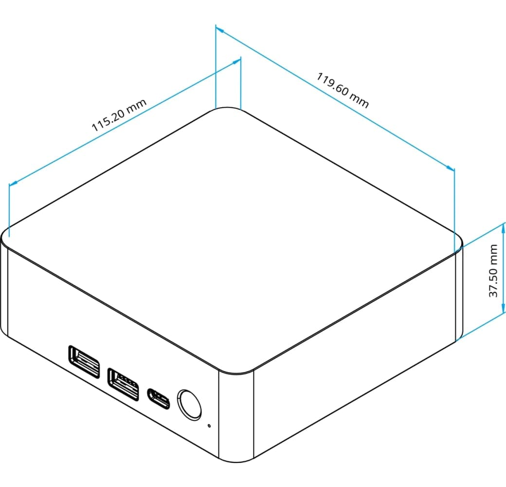 Silber MSI Cubi NUC AI+ 3MG-007DE Mini-PC – Intel® Core™ Ultra 7-3550 – 16 GB – 1 TB SSD – Intel® Grafik.12