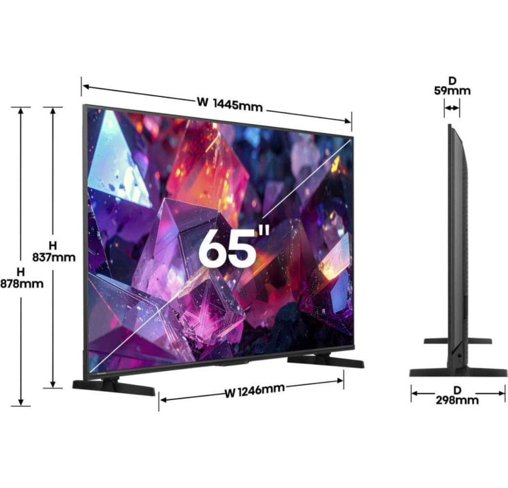 Black Hisense 65E7S PRO - TV 65" QLED 4K.2