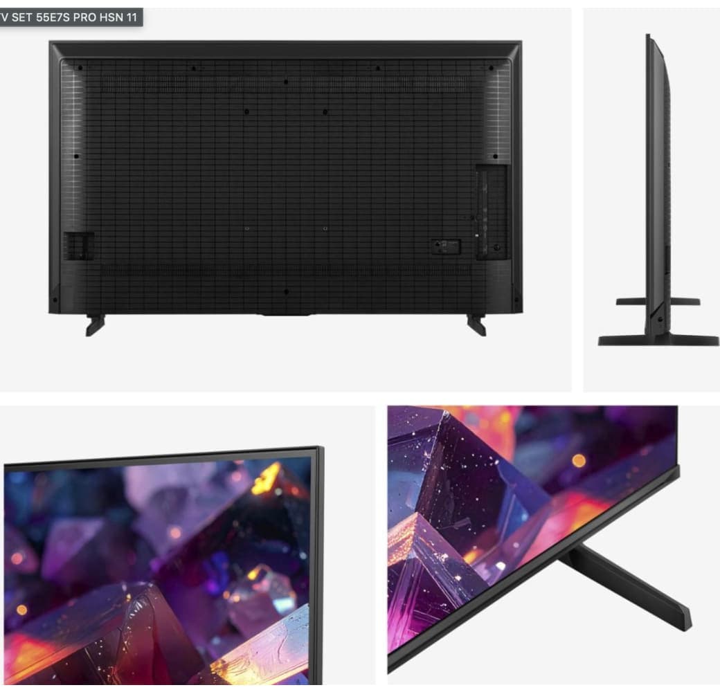Black Hisense 65E7S PRO - TV 65" QLED 4K.3