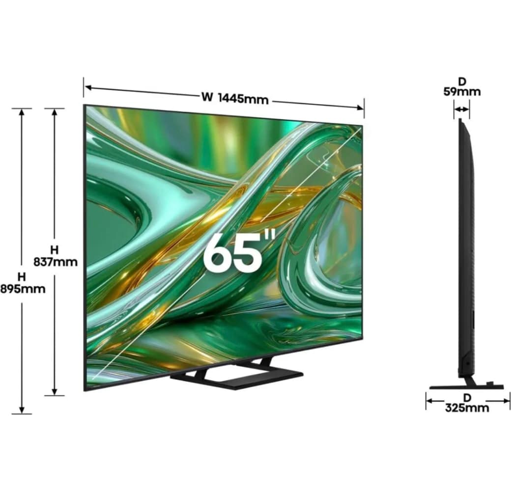 Black Hisense 65E8S - TV 65" Mini LED 4K.2