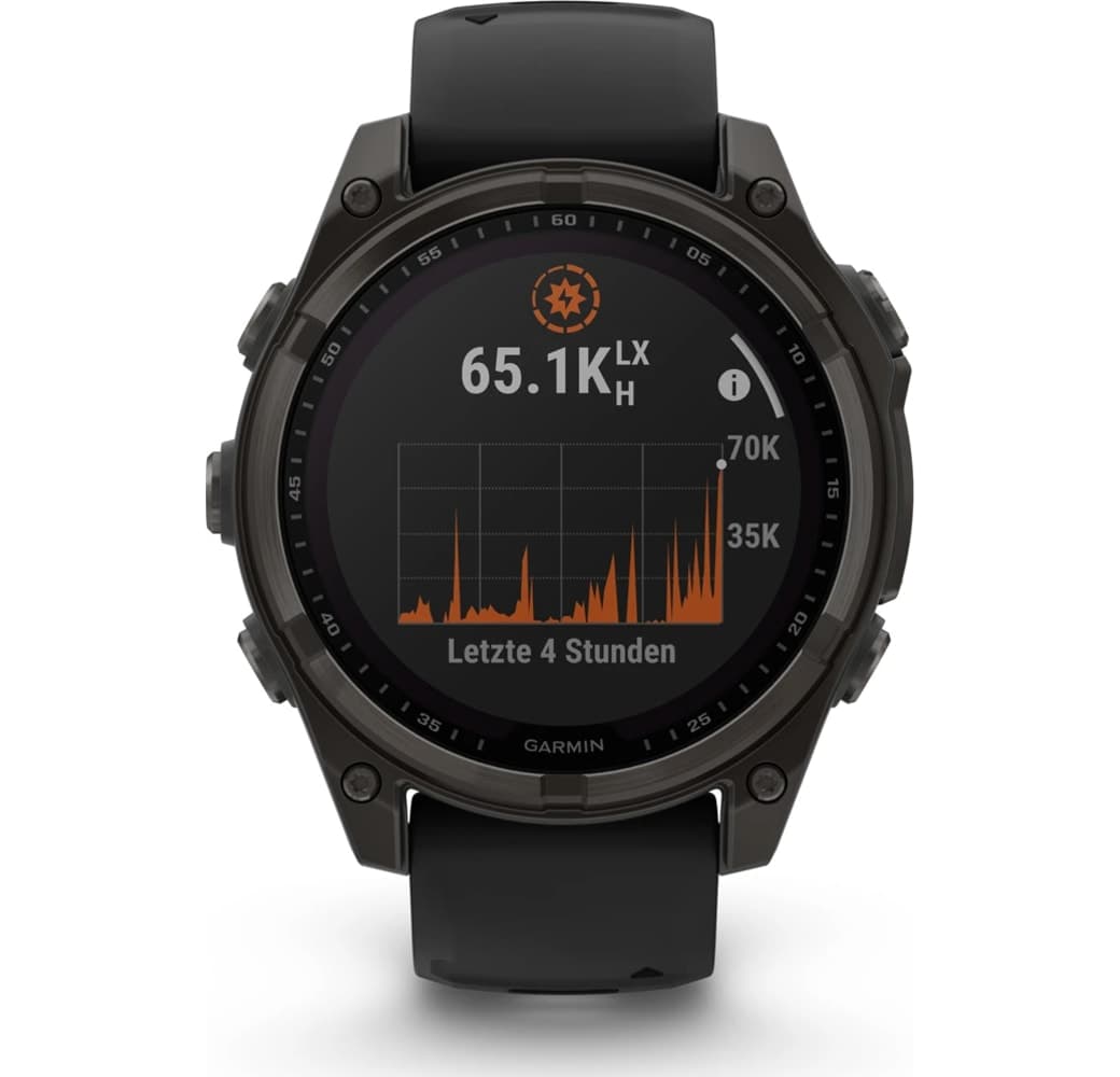 Graphite Garmin Fēnix® 8 Solar Smartwatch, Titanium case, 47mm.2
