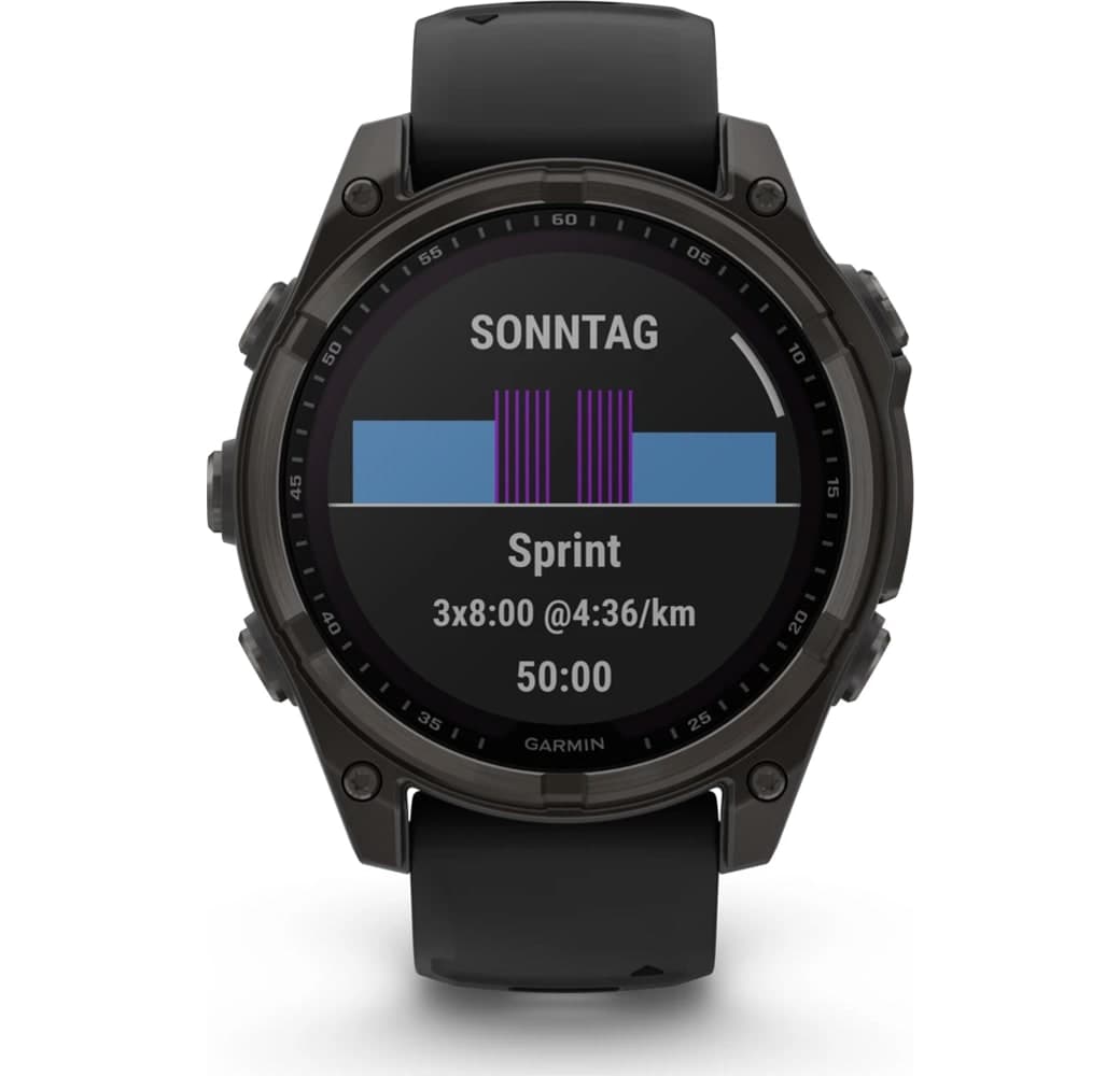 Graphite Garmin Fēnix® 8 Solar Smartwatch, Titanium case, 47mm.4