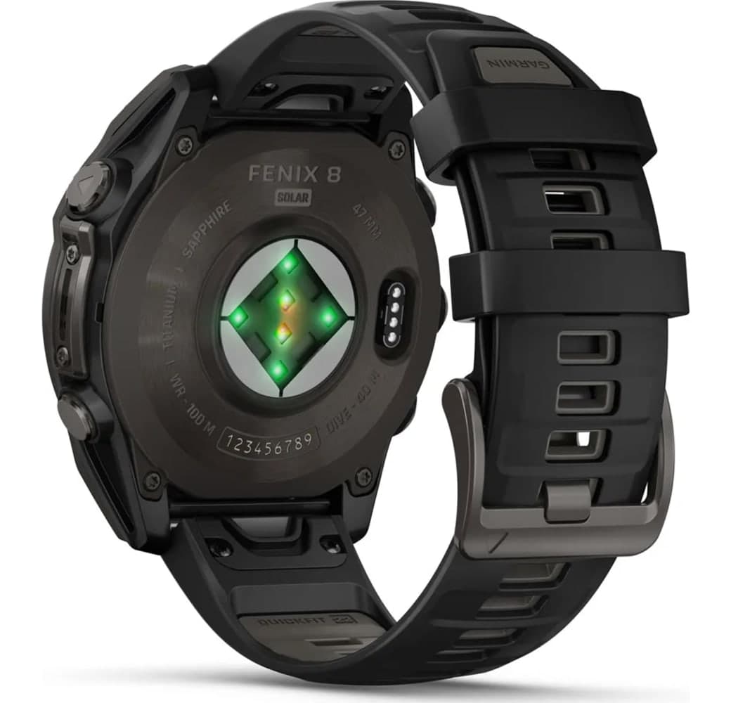 Graphite Garmin Fēnix® 8 Solar Smartwatch, Titanium case, 47mm.7