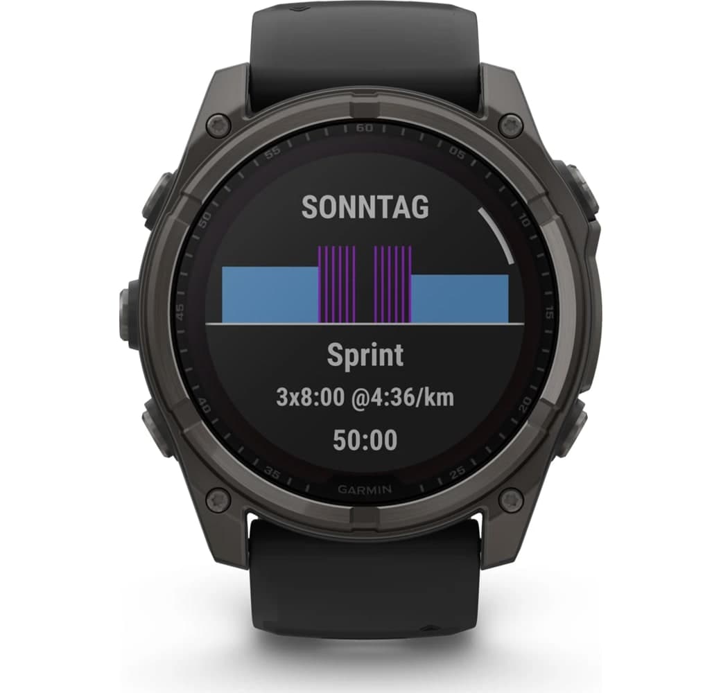 Grafiet Garmin Fēnix® 8 Solar Smartwatch, titanium kast, 51 mm.3