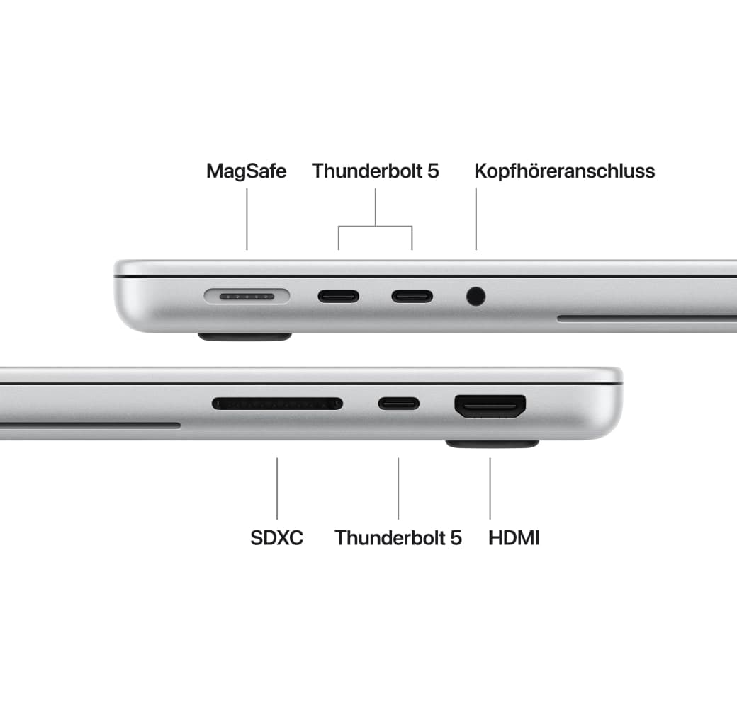 Silber Apple MacBook Pro 14" PROLED Laptop - M5 Pro 18-Core - 48 GB - 1 TB SSD - 20-Core-CPU - Deutsch (QWERTZ).5