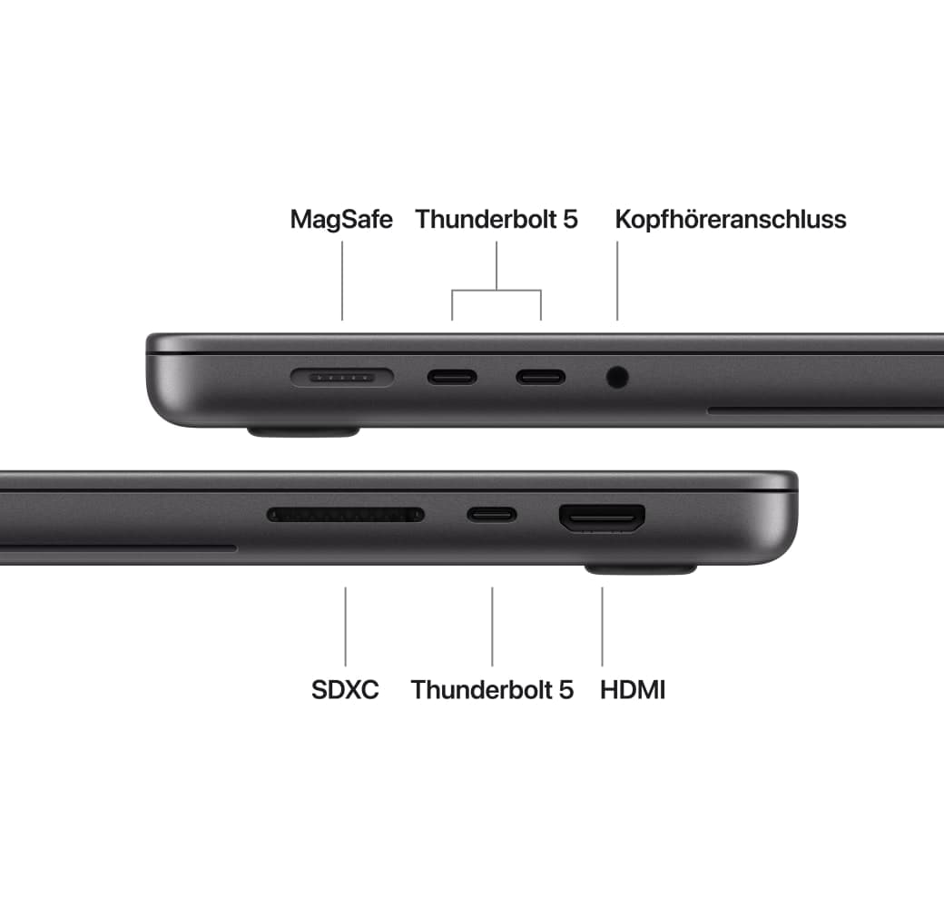 Space Black Apple MacBook Pro 16" PROLED Laptop - M5 Max 18-Core - 48 GB - 2 TB SSD - 40-Core-CPU - Deutsch (QWERTZ).5
