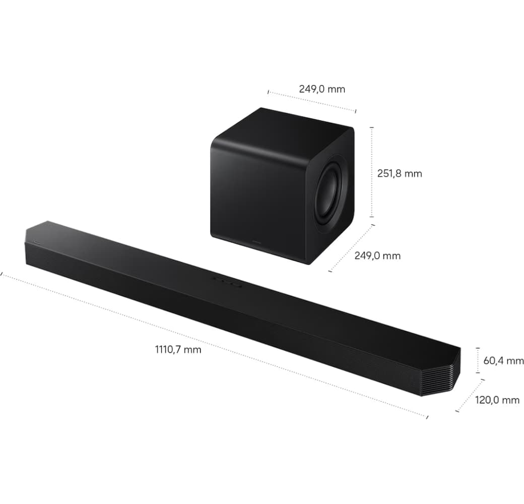 Zwart Sistema de barra de sonido Samsung HW-Q810GH/ZG.3